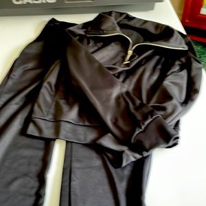 Black Two Piece Exercise/Leisurewear, M